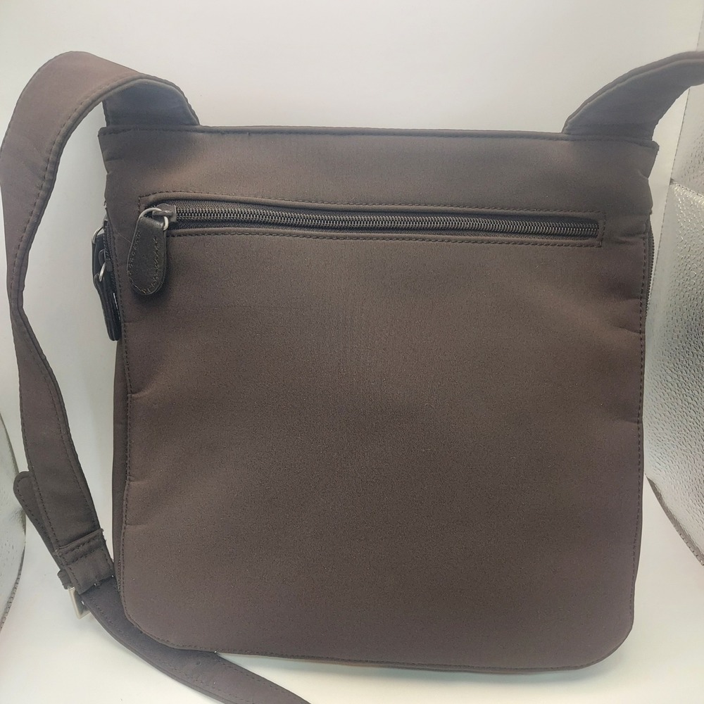 Hobo International Brown‎ Nylon Crossbody Bag Adjustable Strap Zip Pockets